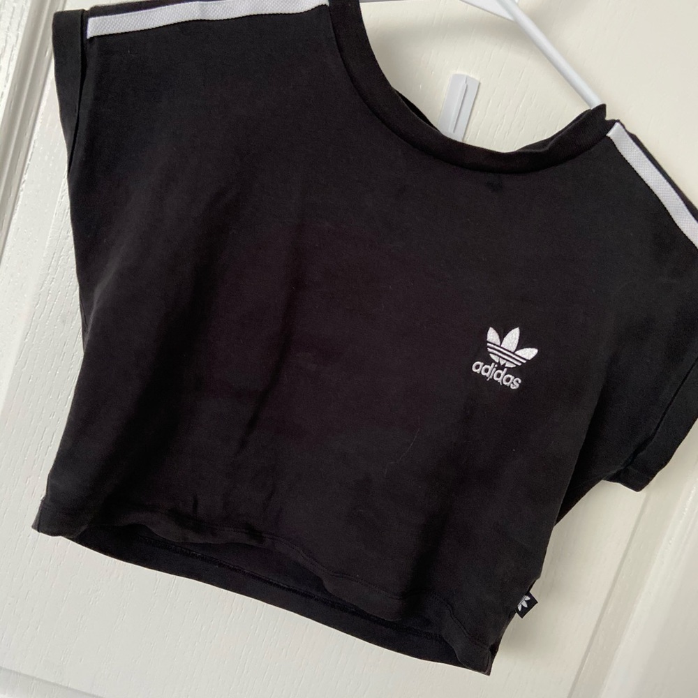 Size small, black Adidas crop top!